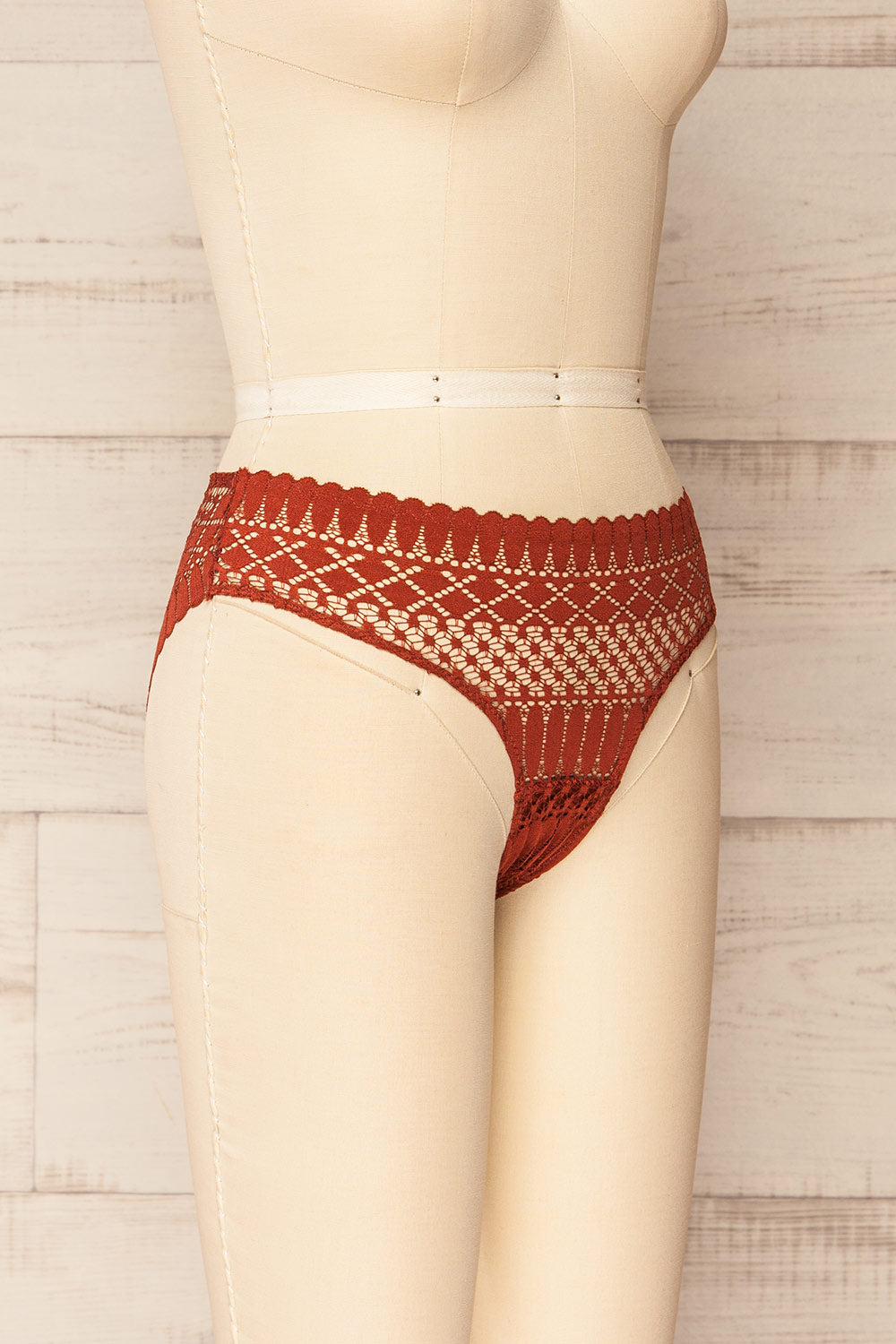 Larvik Orange Lace Underwear | La petite garçonne side view
