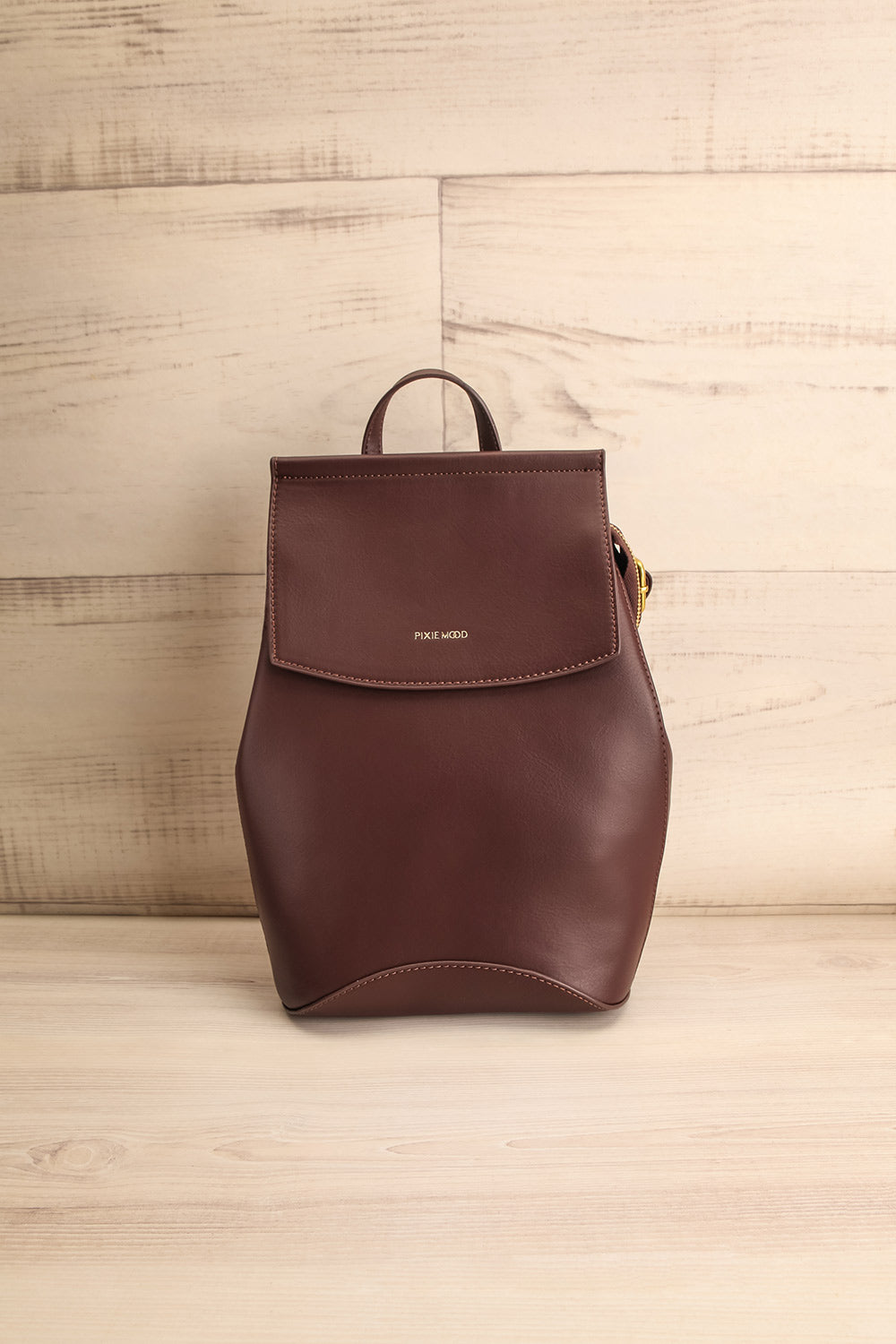 Laucala Small Vegan Leather Backpack | La petite garçonne front view
