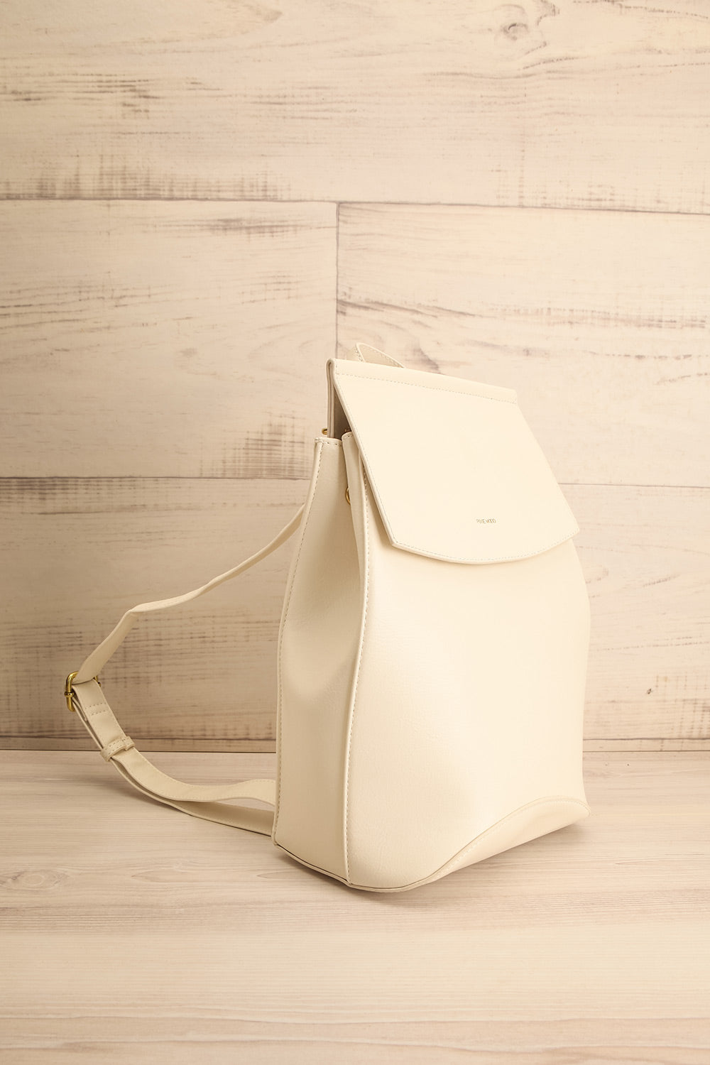 Laucala Ivory Faux-Leather Backpack | La petite garçonne side view