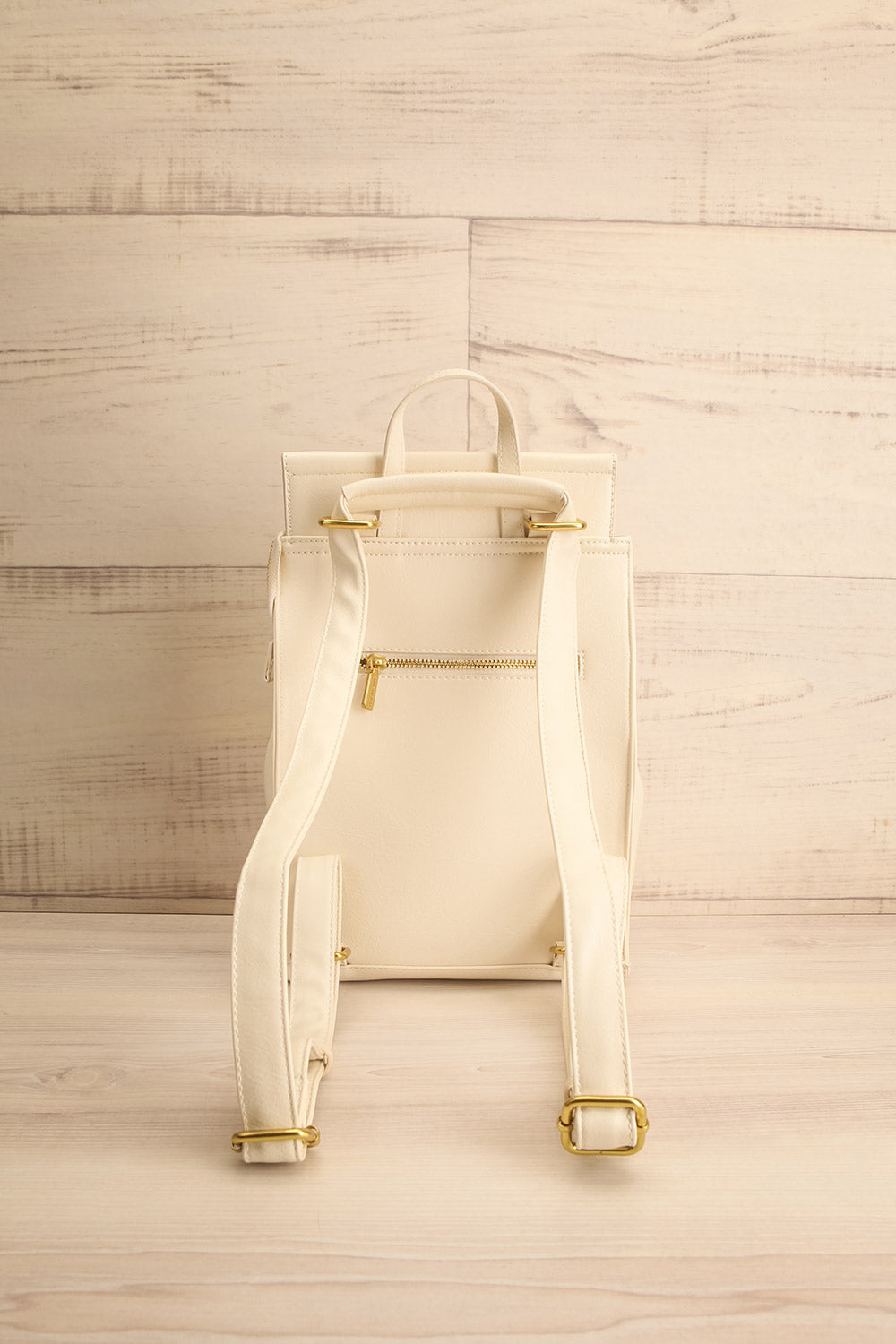 Laucala Ivory Faux-Leather Backpack | La petite garçonne back view