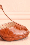 Laurentine Brown Retro Heels | Talons Rétro | Boutique 1861 side close-up