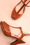 Laurentine Brown Retro Heels | Talons Rétro | Boutique 1861 flat view