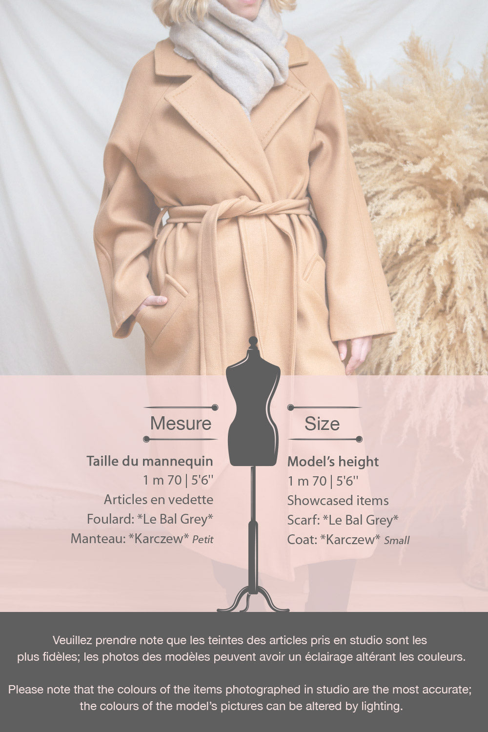 Karczew Beige Belted Felt Coat | La petite garçonne fiche