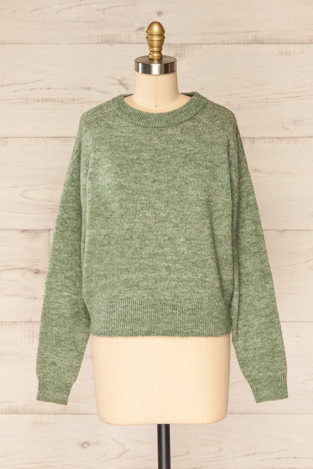 Lenes Sage | Melange Knit Sweater
