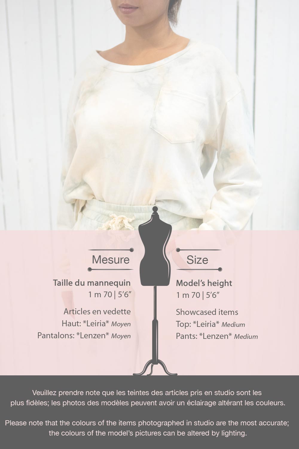 Leiria White Tie Dye Pocket Sweater | La petite garçonne fiche