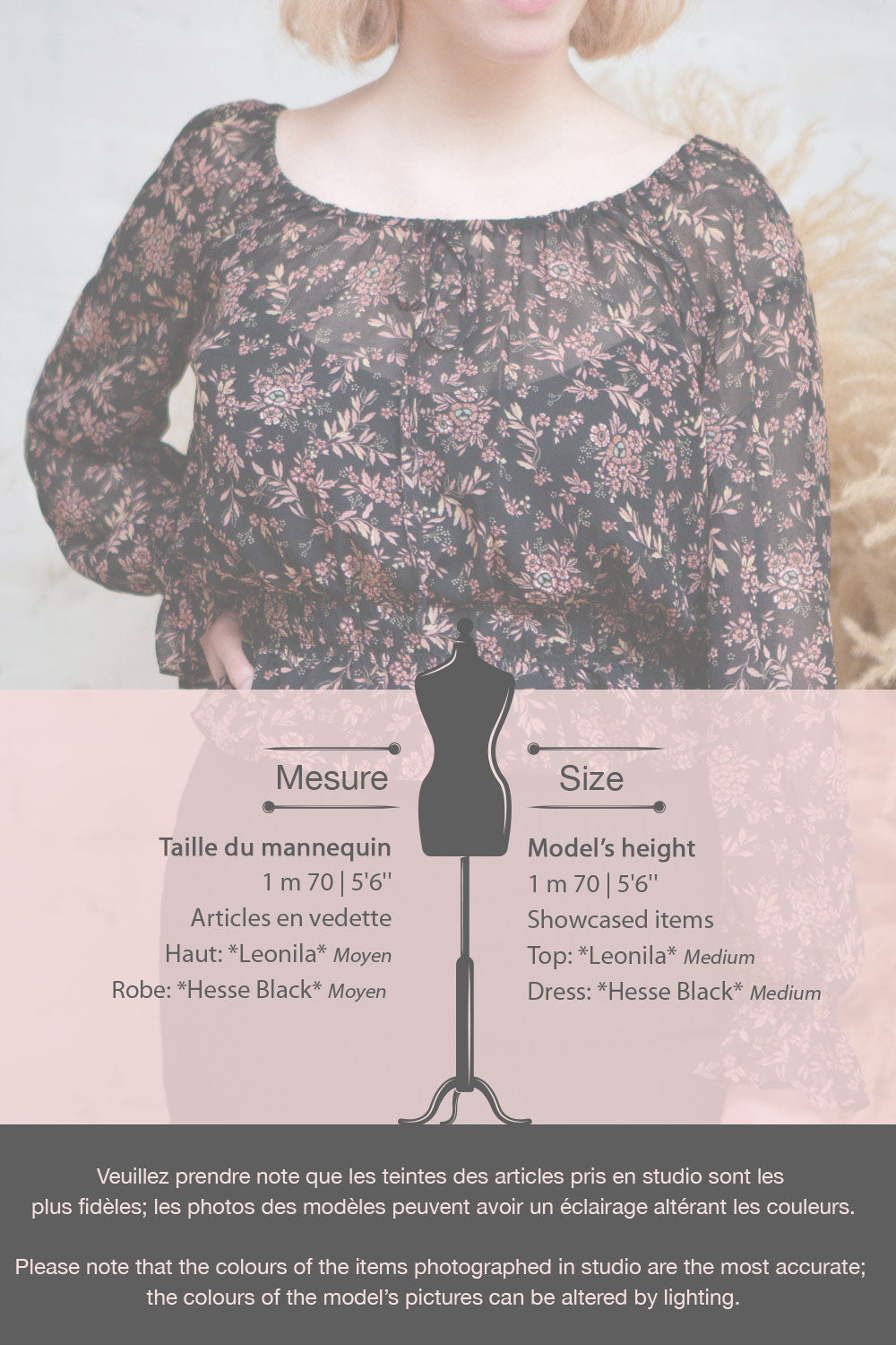 Leonila Black Floral Cropped Blouse | Boutique 1861 fiche