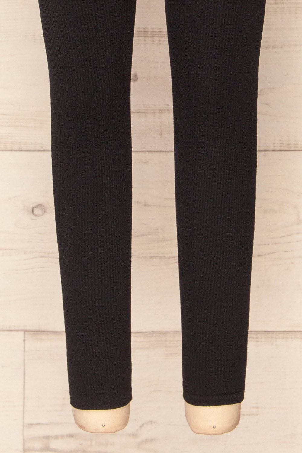 Lexington Black High-Waisted Ribbed Leggings bottom