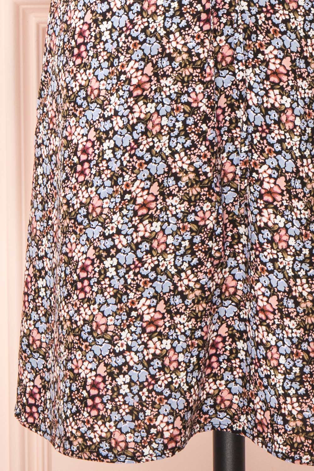 Liana Floral Short V-Neck Dress | Boutique 1861 details