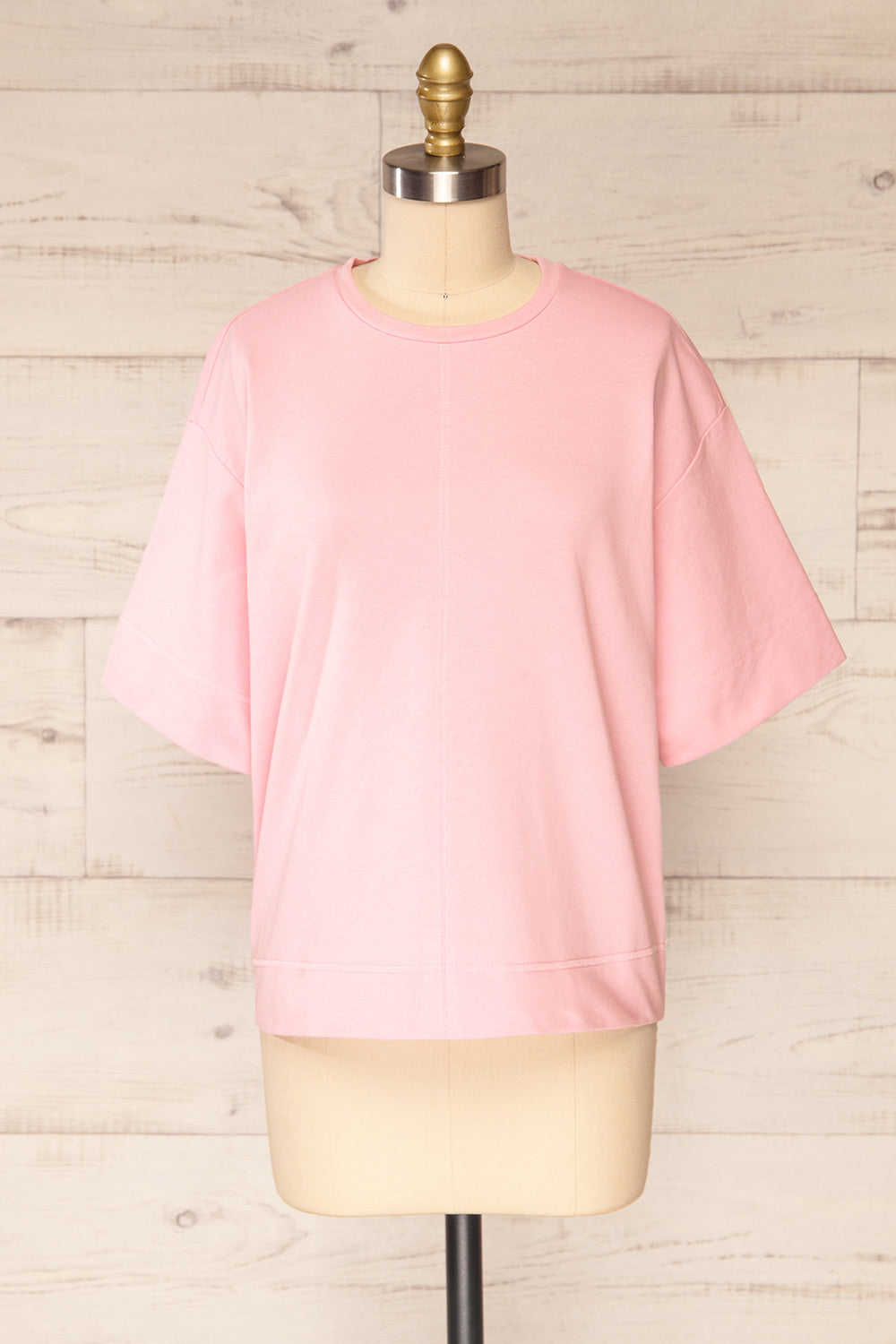 LIicata Pink Round Collar Top | La petite garçonne front view