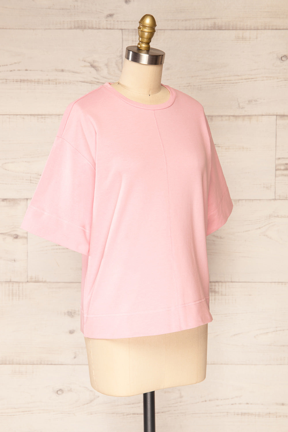 LIicata Pink Round Collar Top | La petite garçonne side view