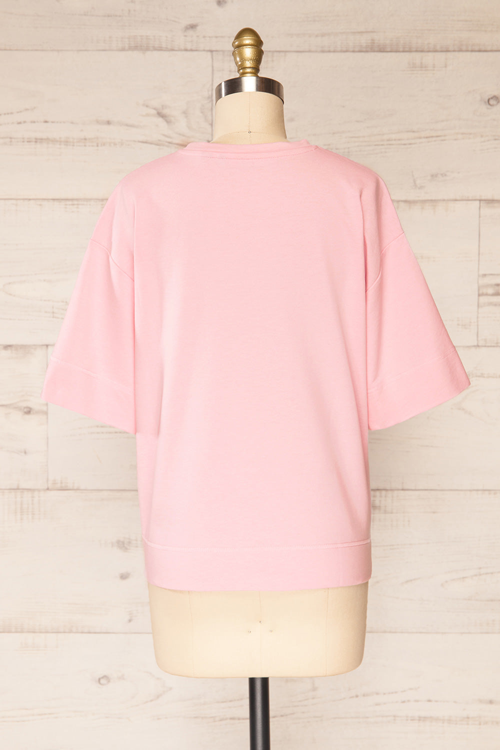 LIicata Pink Round Collar Top | La petite garçonne back view