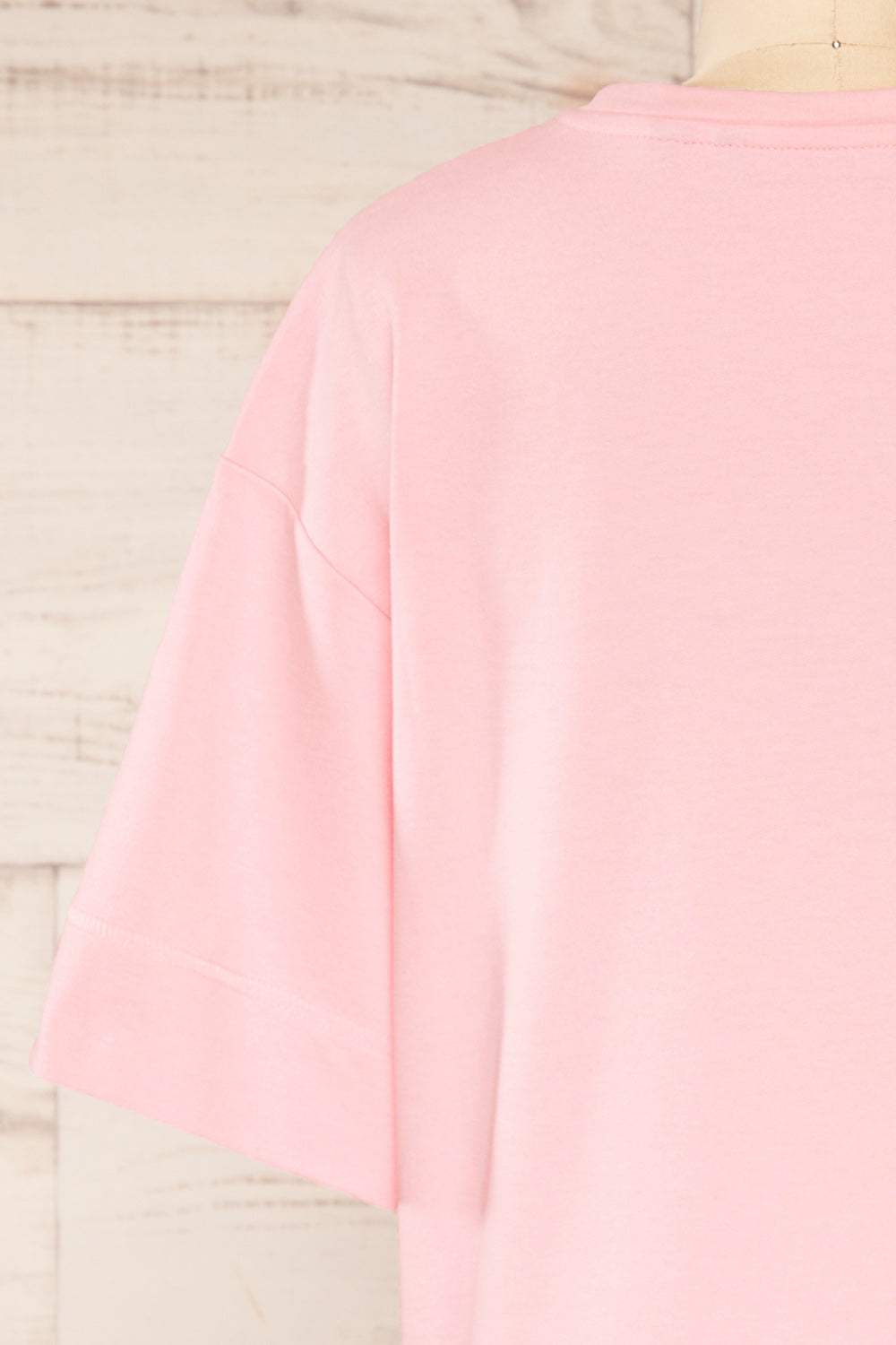 LIicata Pink Round Collar Top | La petite garçonne back close-up
