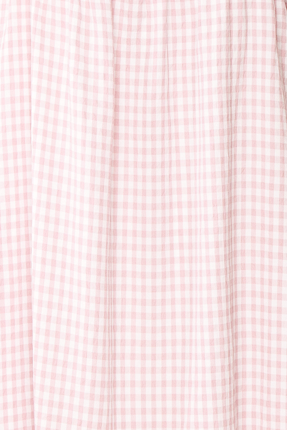 Lieke Square Neck Pink Gingham Midi Dress with Ruffles | Boutique 1861 fabric 