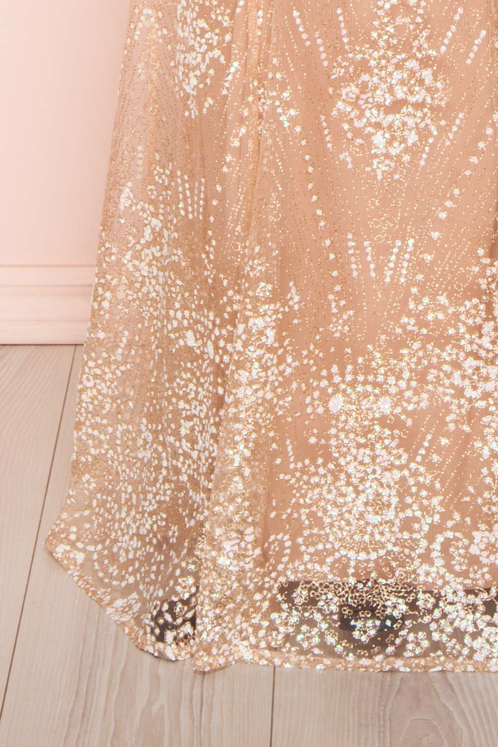 Liesel Blush Plus Size Mermaid Gown | Robe | Boutique 1861 bottom close-up