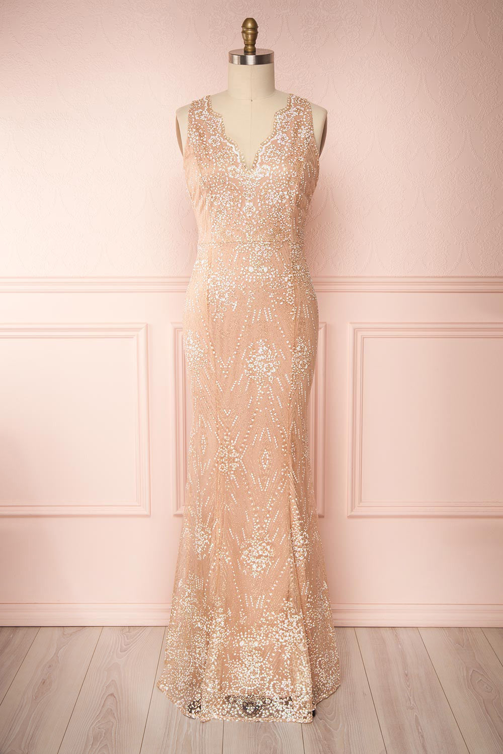 Liesel Blush Plus Size Mermaid Gown | Boutique 1861