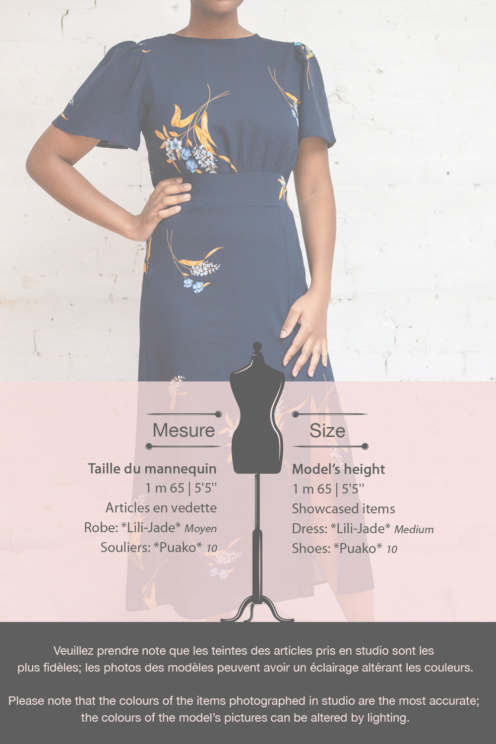 Lili-Jade Floral Midi Dress with Slit | Boutique 1861 fiche