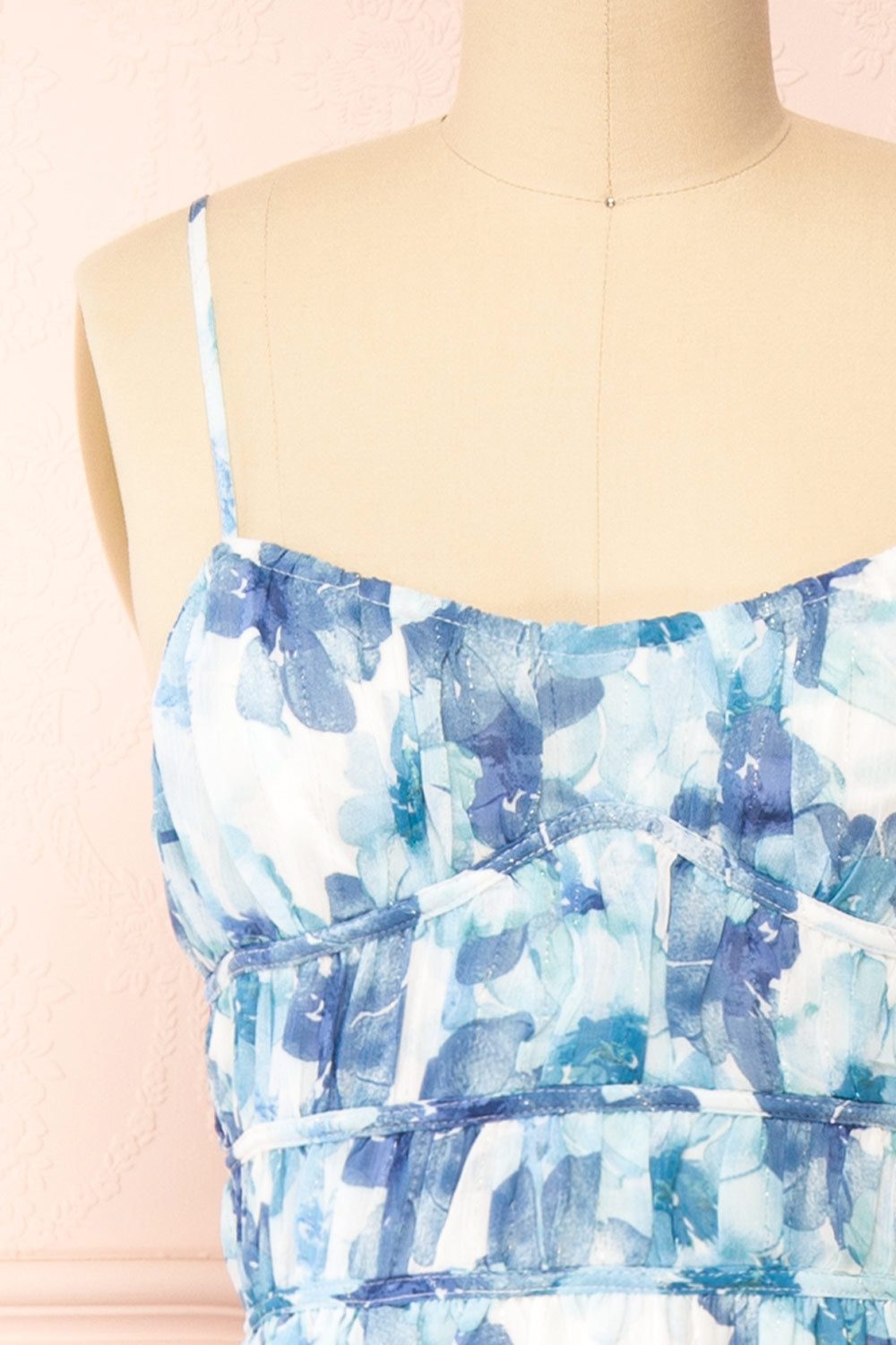 Lilo Floral Midi Dress | Boutique 1861 front close-up