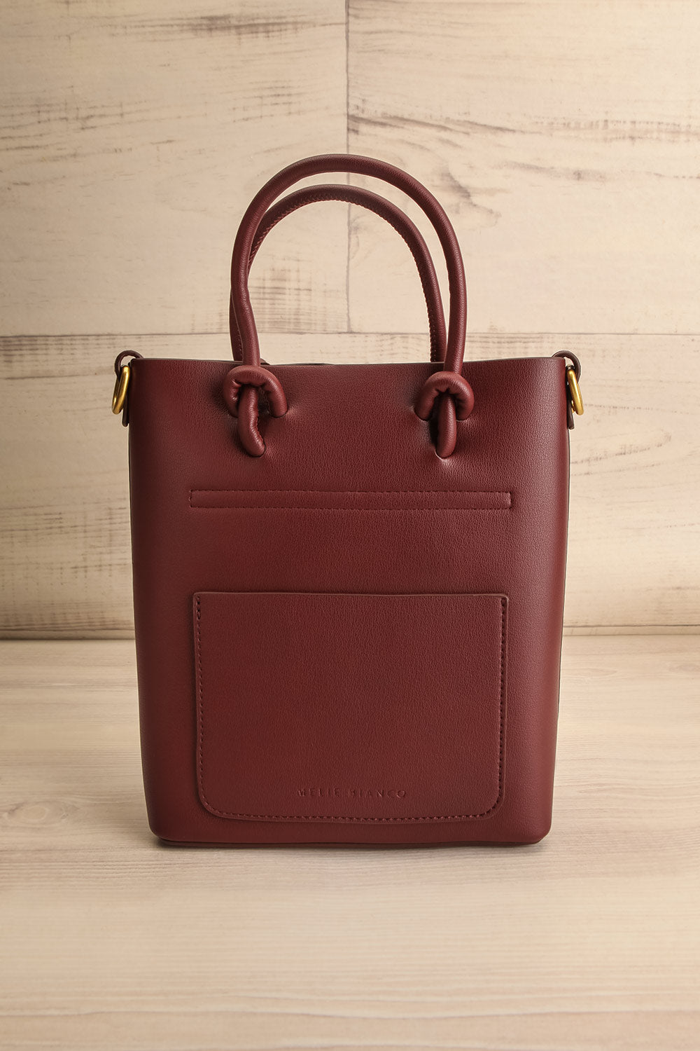 Linrot Burgundy Small Vegan Leather Tote Bag | La petite garçonne