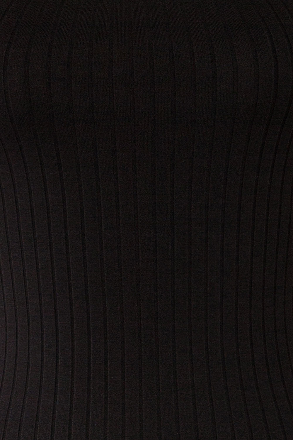 Lizane Black Ribbed Bodysuit | La petite garçonne fabric