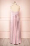Lizza Mauve Satin Maxi Dress w/ Slit | Boudoir 1861 back plus size