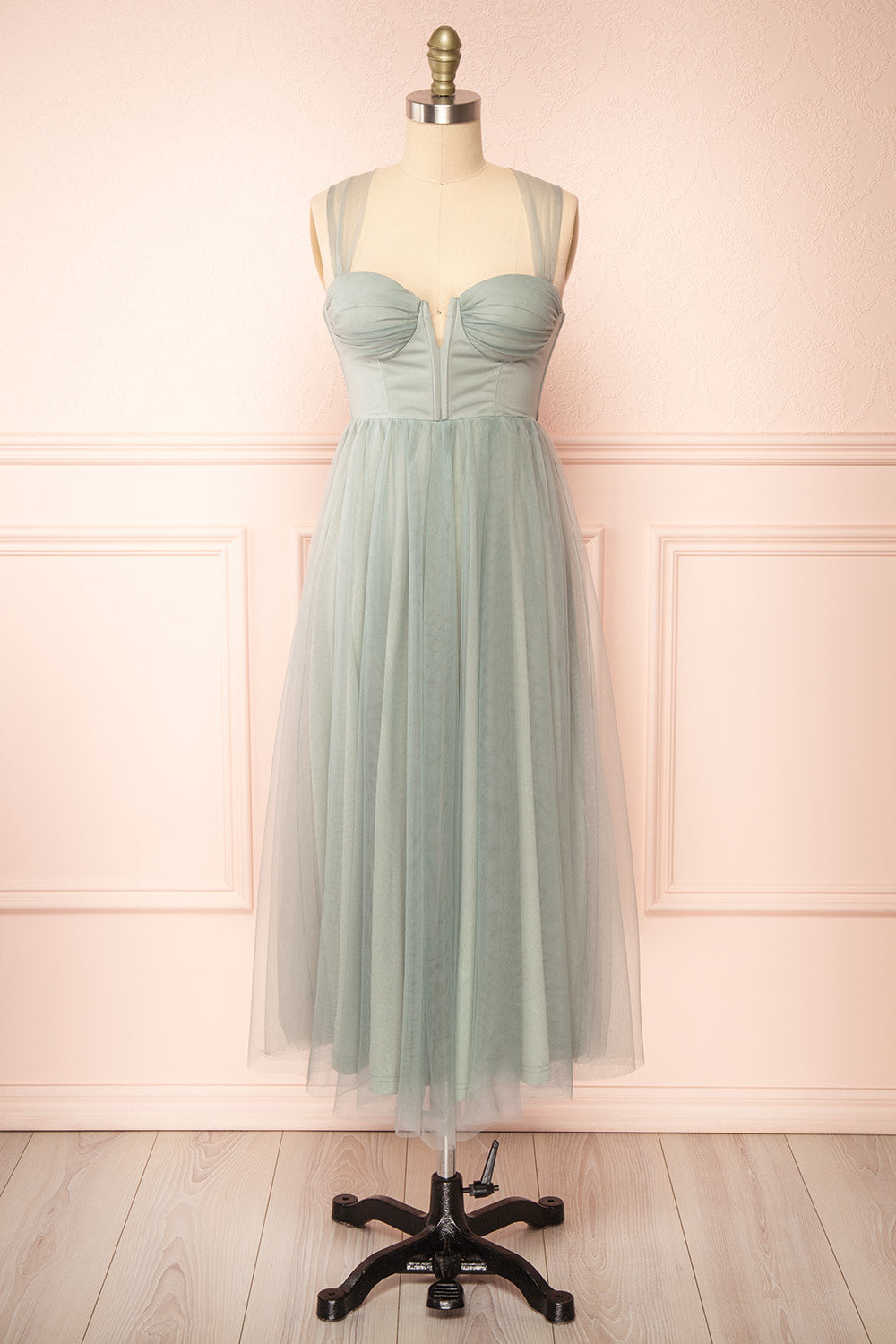 Lizzie Sage Midi Tulle Dress w/ Corset