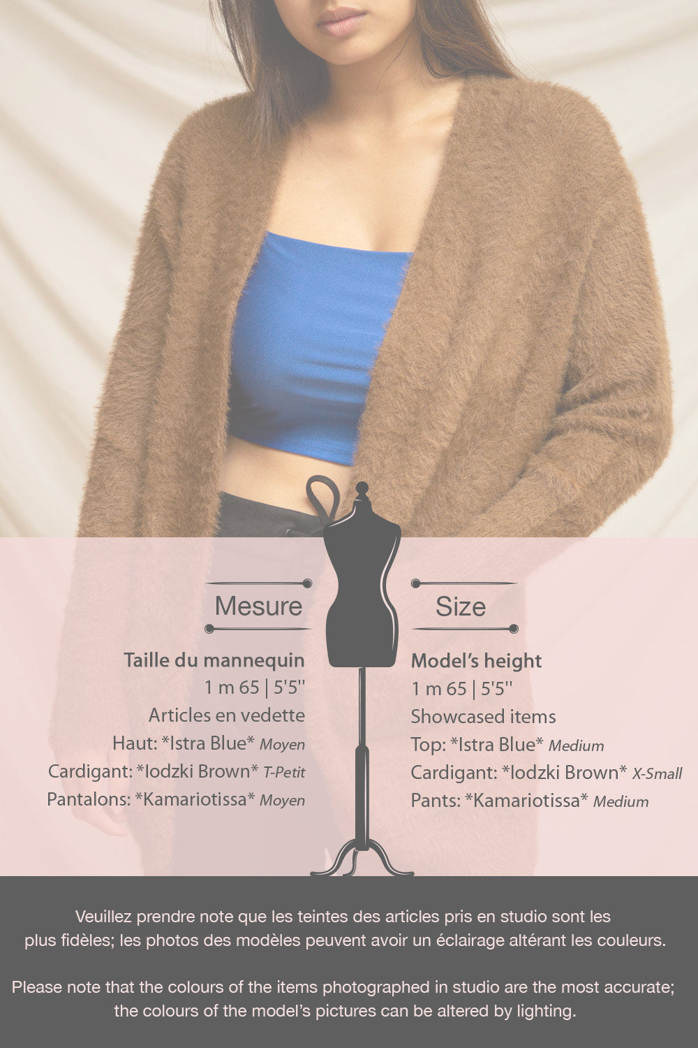 Lodzki Beige Long Fuzzy Cardigan | La petite garçonne fiche