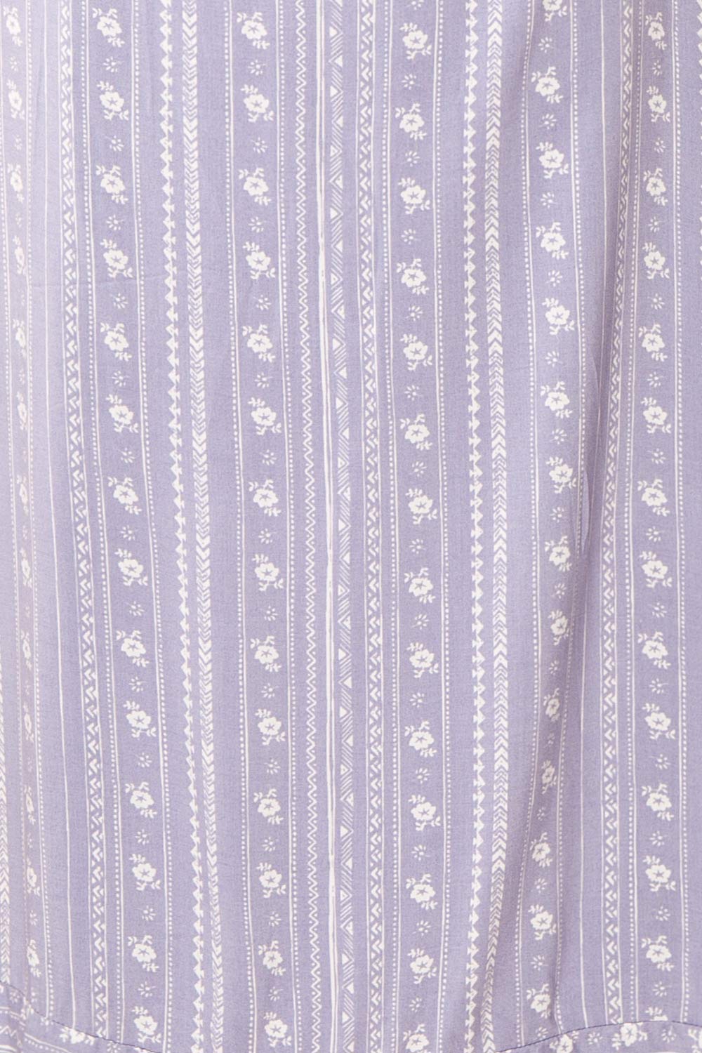 Lorainne Blue Puffed Sleeved Wrap Midi Dress | Boutique 1861 fabric