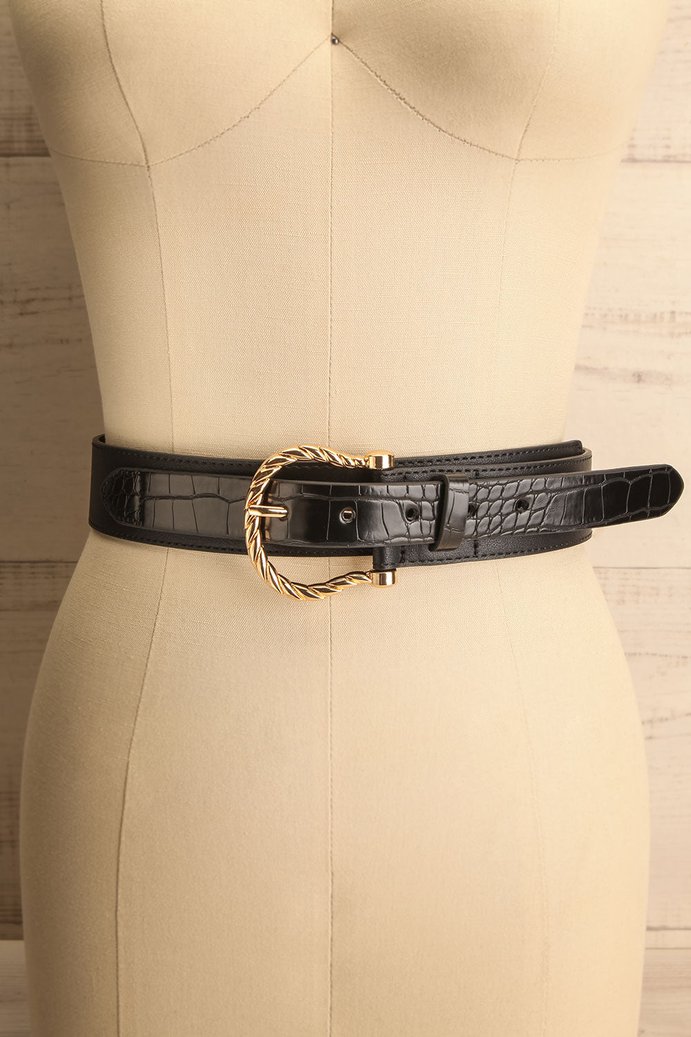 Lorca Black Faux-Leather Belt | La petite garçonne