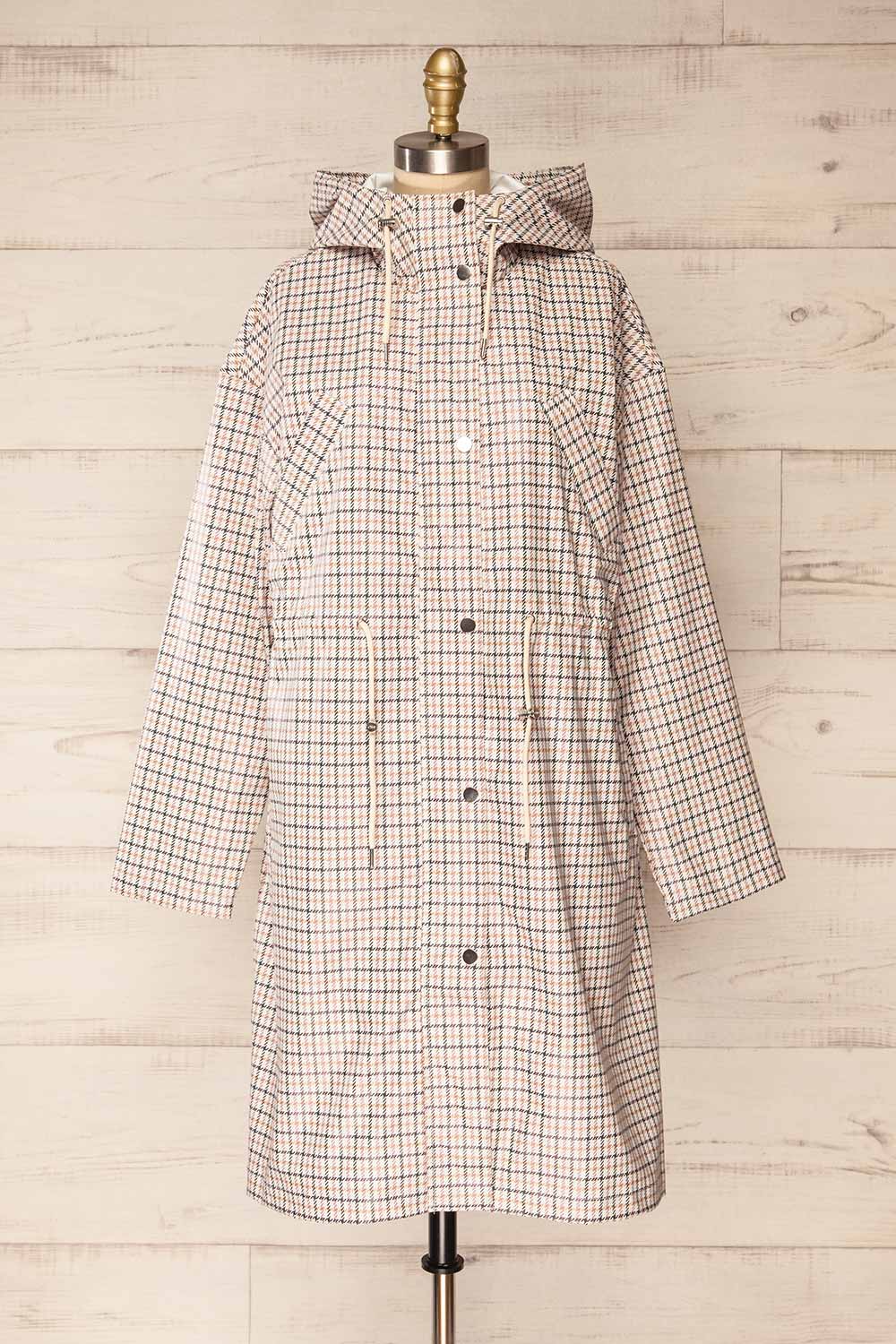 Loughborough Plaid Raincoat | La petite garçonne front view