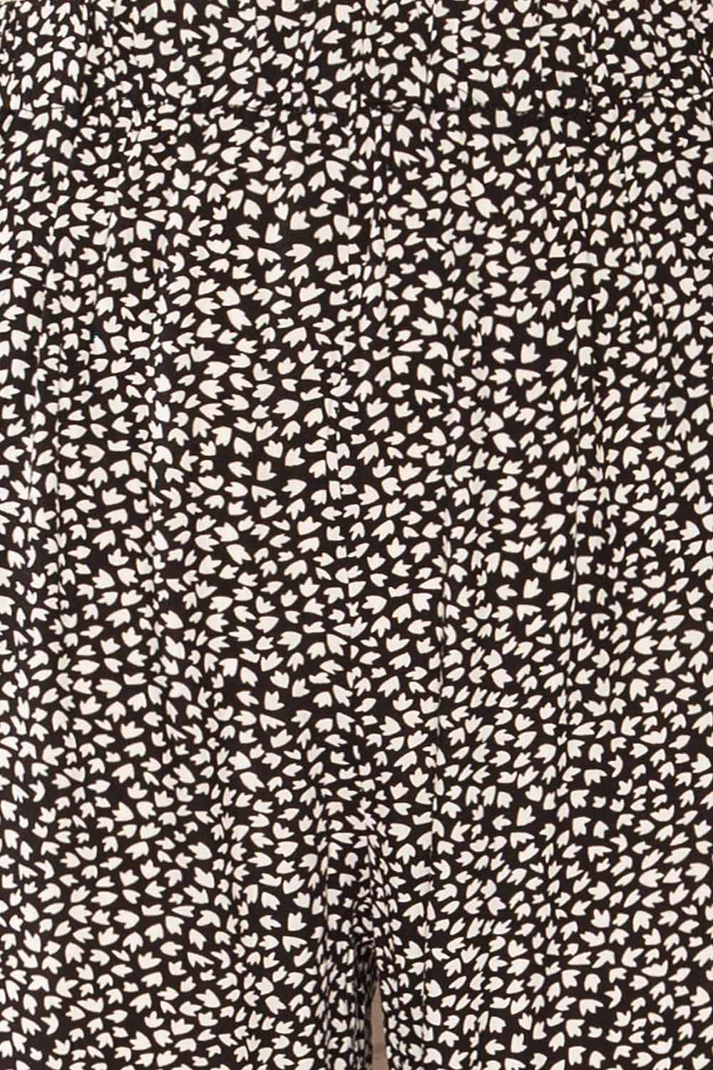 Lubraniec Black Patterned Chiffon Joggers | La petite garçonne fabric