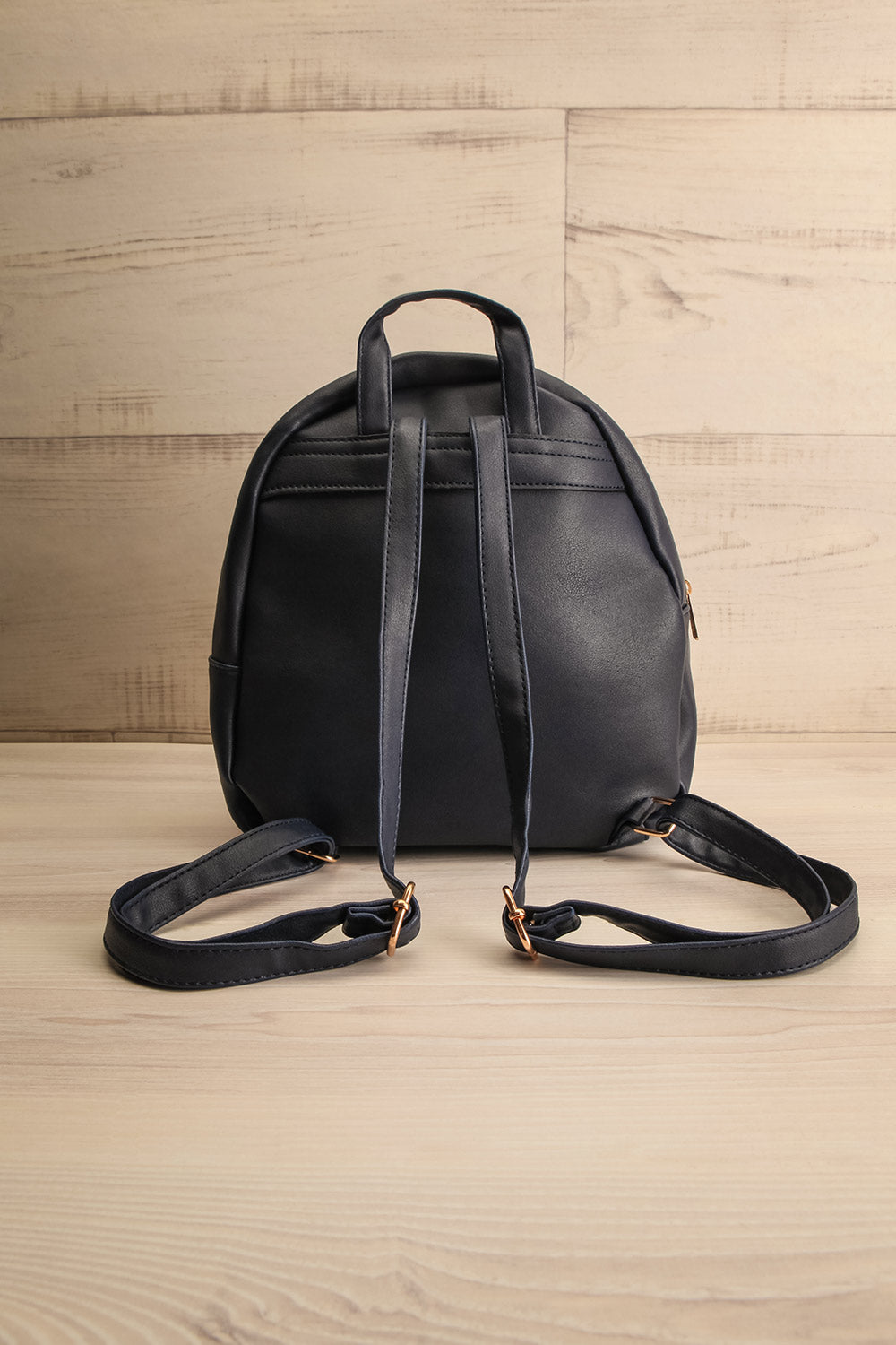 Lueur Navy Chevron Backpack & Wallet Set | La petite garçonne back view