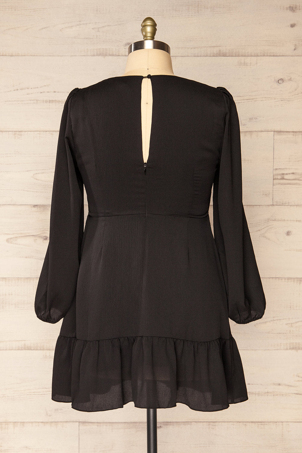 Mabel Short Black A-Line Dress w/ Front Cut-Out | La petite garçonne back plus size