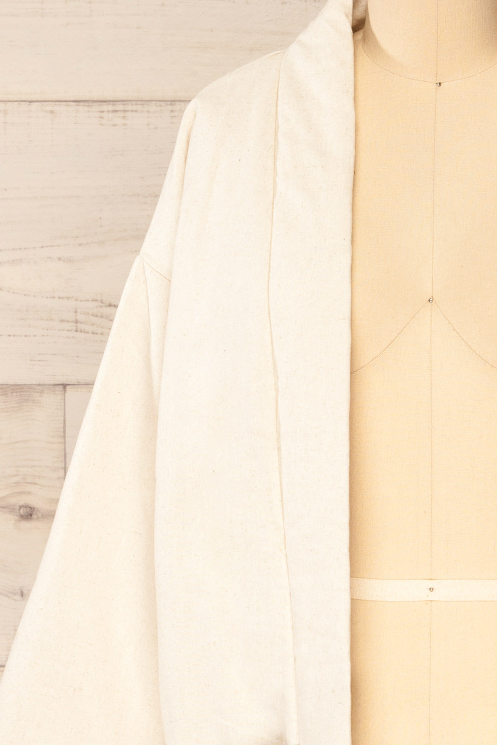 Madrid Ivory Kimono Jacket | La petite garçonne front close-up