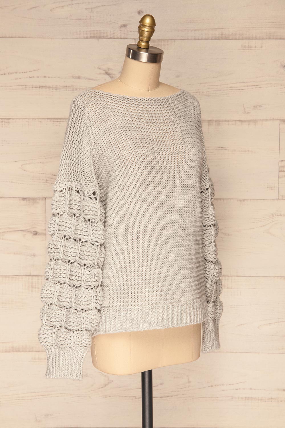 Maidenhead Grey Knit Sweater | La Petite Garçonne side view