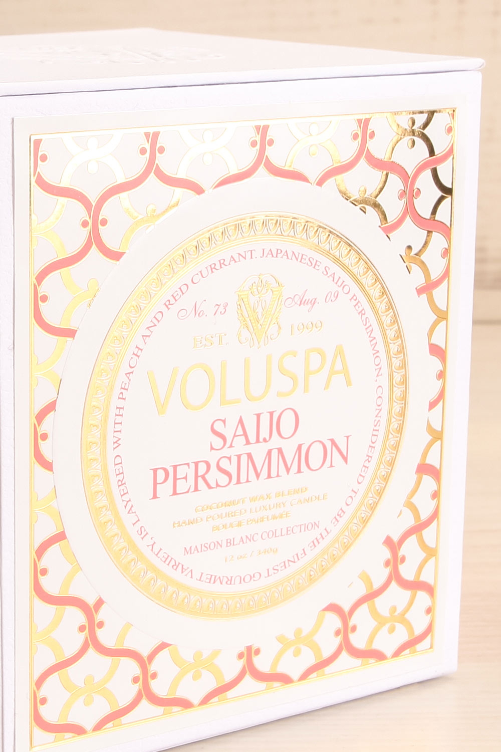 Maison Candle Saijo Persimmon | La petite garçonne box close-up