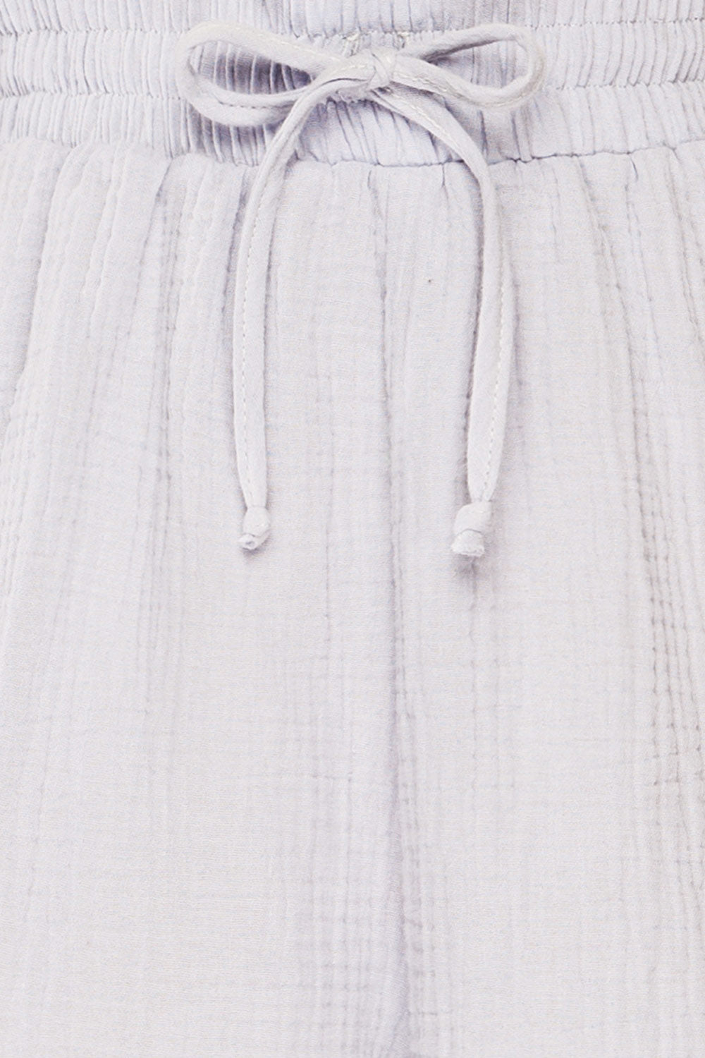 Maitee Blue Textured Drawstring Shorts | La petite garçonne fabric
