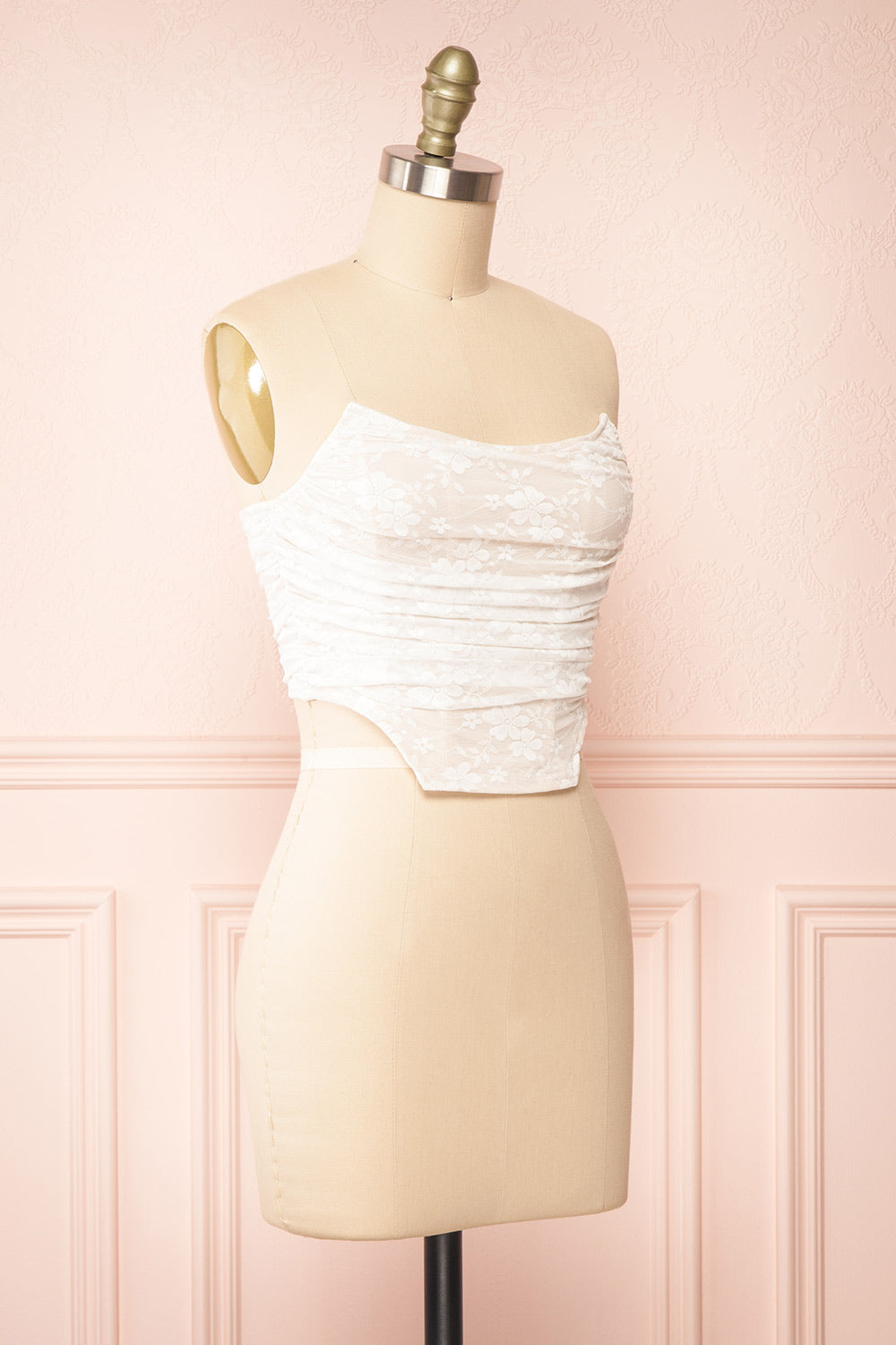 Malak Lace Corset Crop Top | Boutique 1861 side view