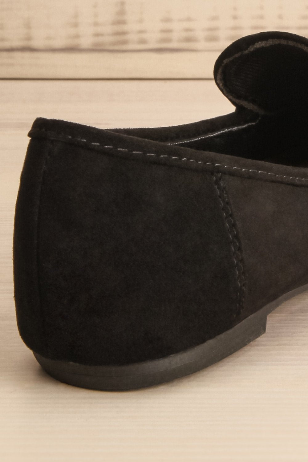 Malher Black | Faux-Suede Pointed Toe Loafers