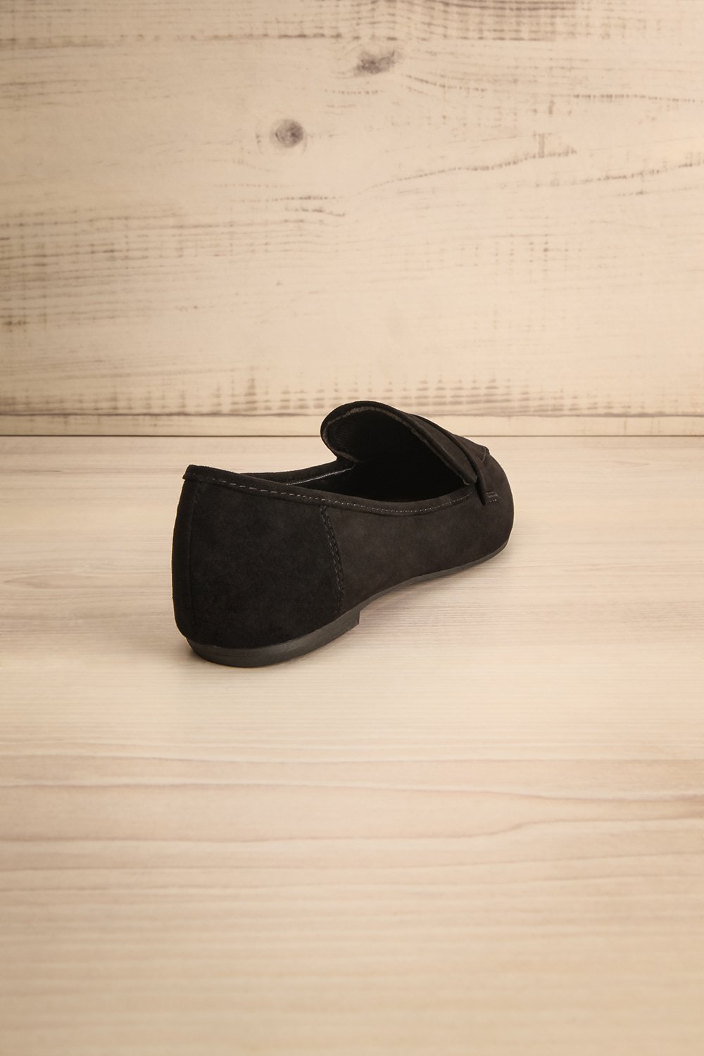 Malher Black | Faux-Suede Pointed Toe Loafers