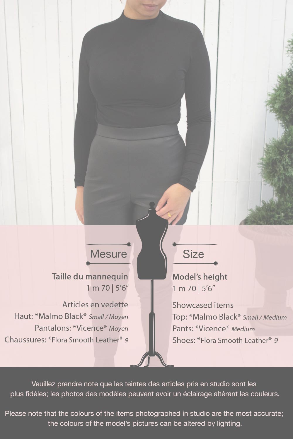 Vicence Black Faux-Leather Fitted Pants | La petite garçonne fiche