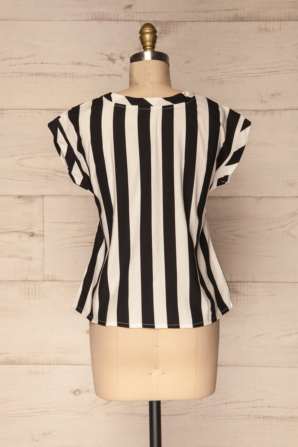 Manyatin Black & White Striped Short Sleeved Top | La Petite Garçonne 5