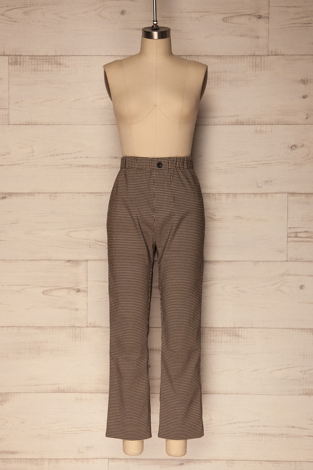 Marchenki Black & Beige Plaid Pants | La Petite Garçonne 1