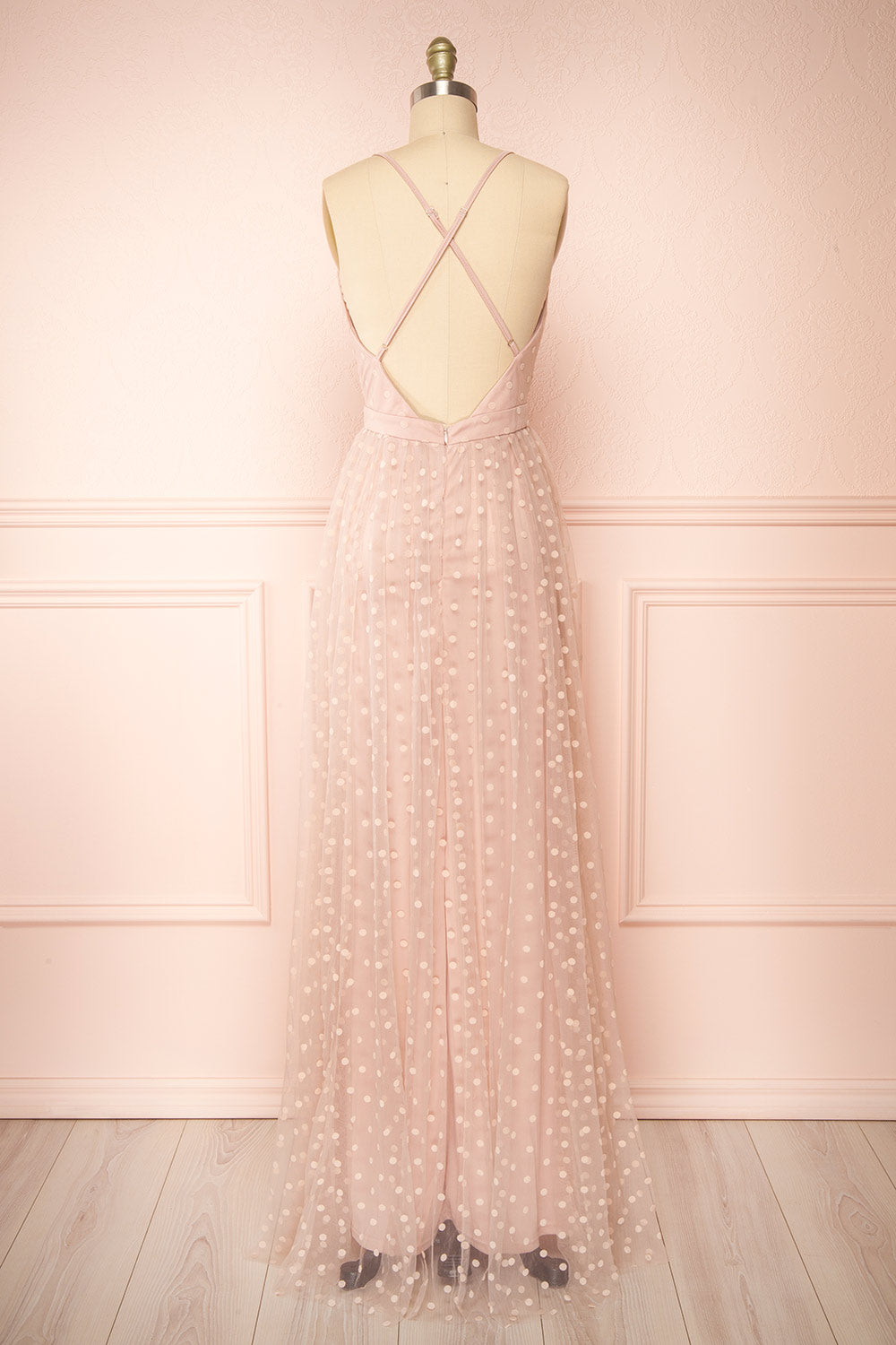 Margarida Polkadot Maxi Tulle Dress | Boutique 1861 back view