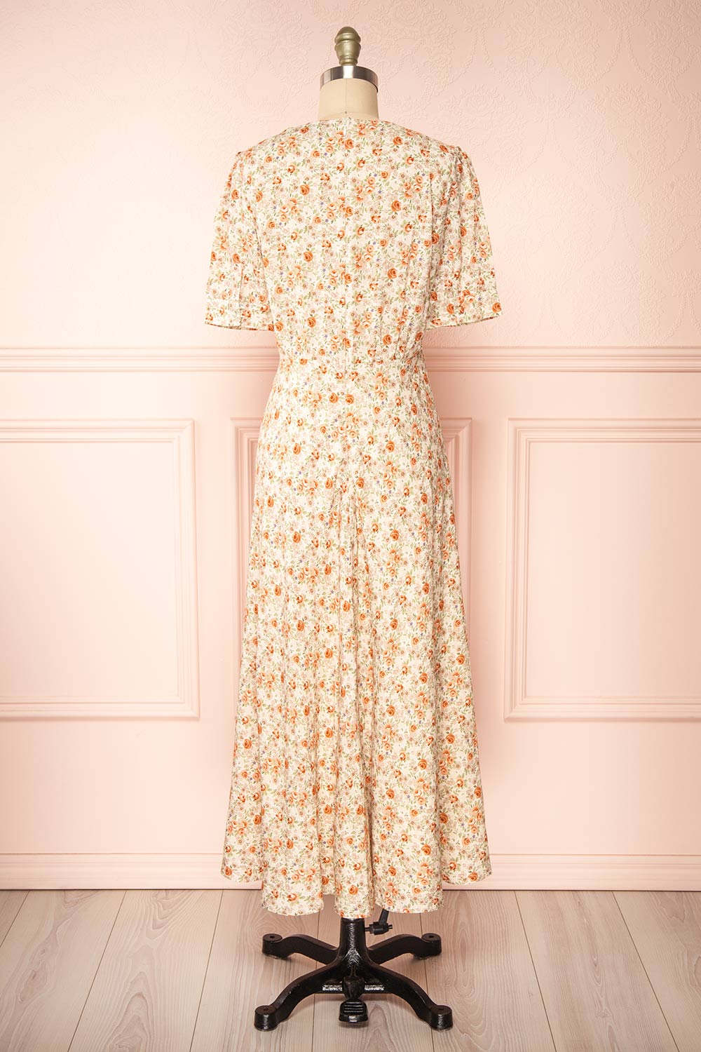 Marily | Robe Midi Fleurie à Col en V