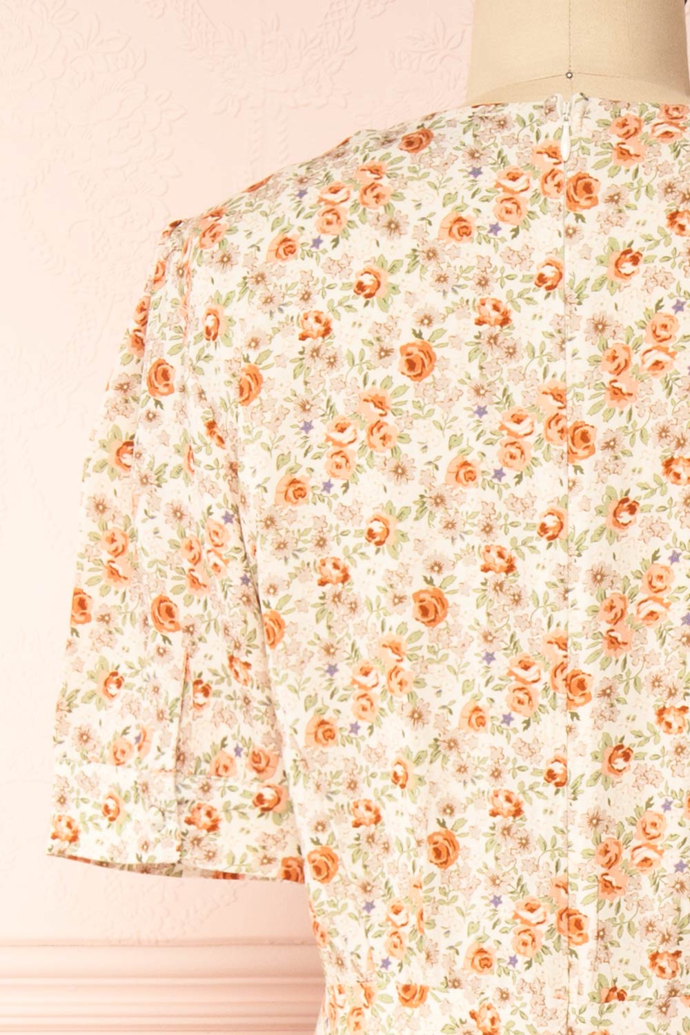 Marily | Robe Midi Fleurie à Col en V