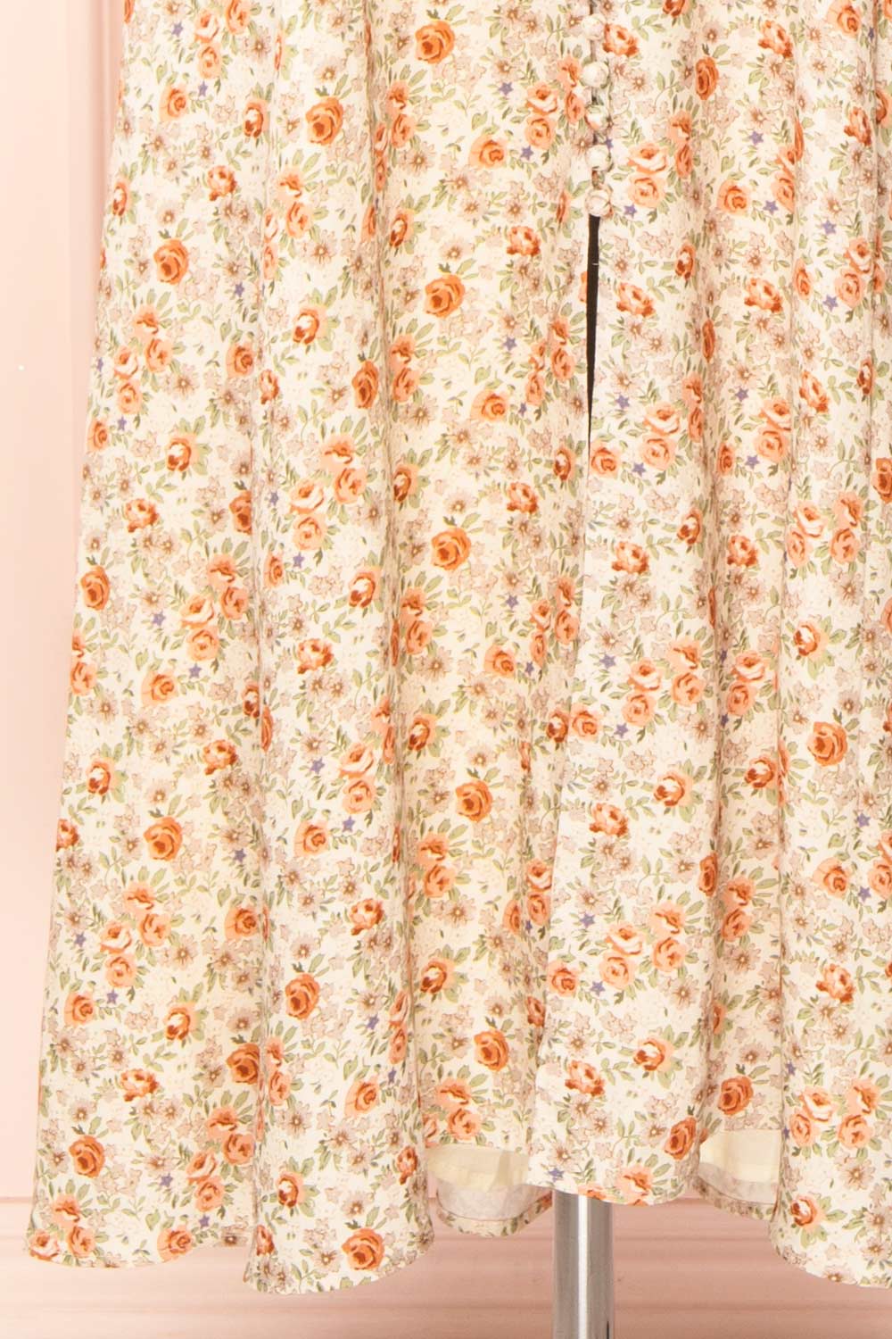 Marily | Robe Midi Fleurie à Col en V