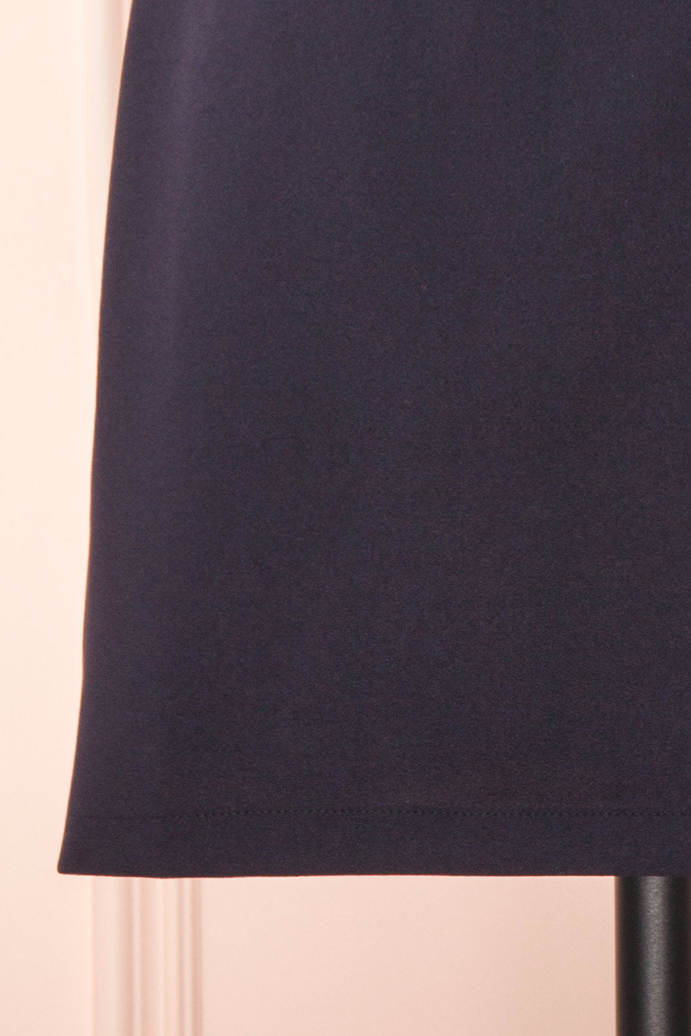 Marine Navy Scoop Neck Short Dress with Belt | Boutique 1861 bottom