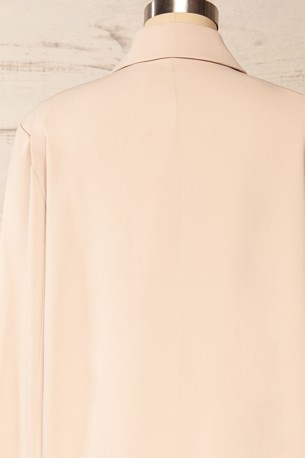 Marousi Beige Oversized Blazer | La petite garçonne back close up