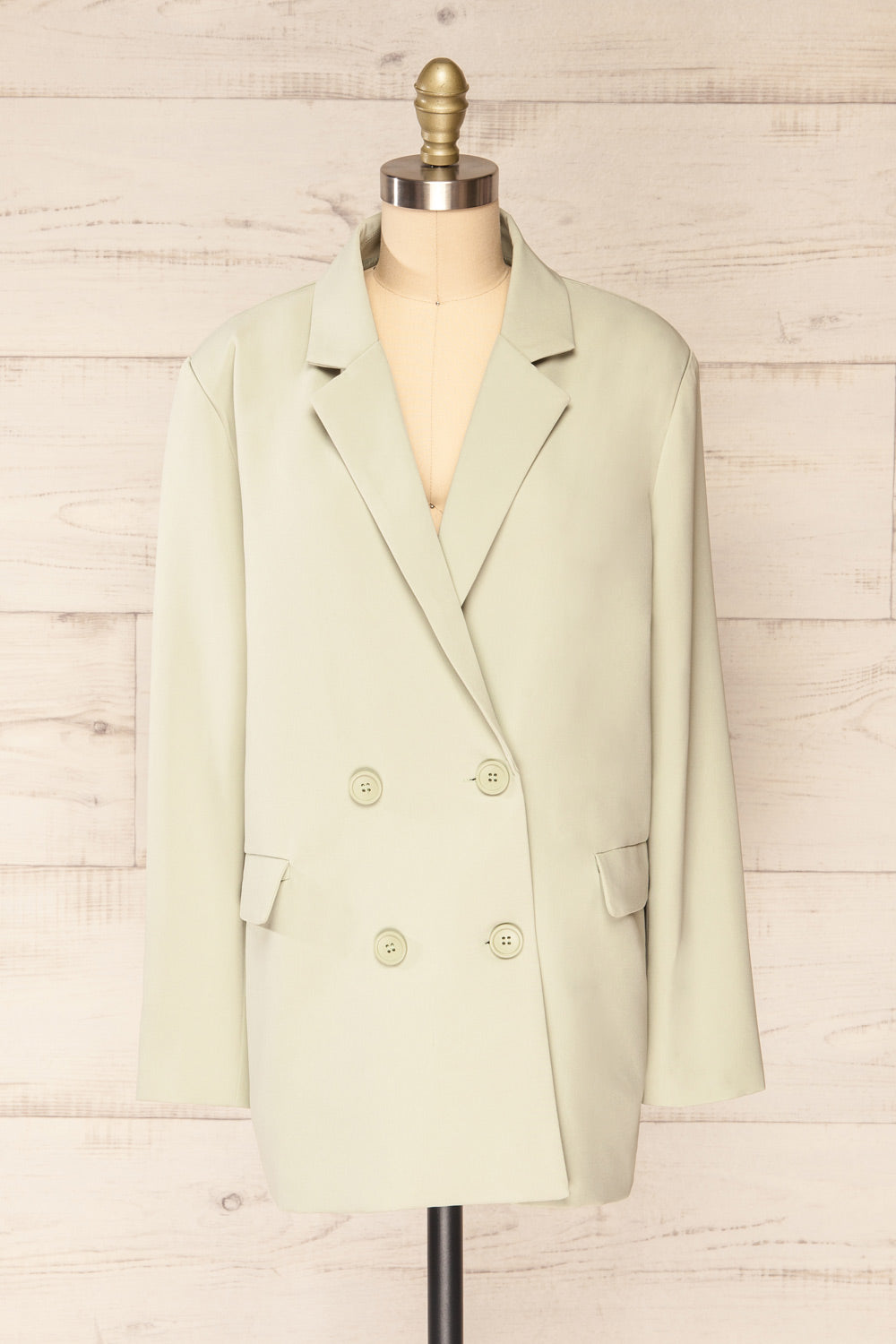 Marousi Sage Oversized Blazer | La petite garçonne front view