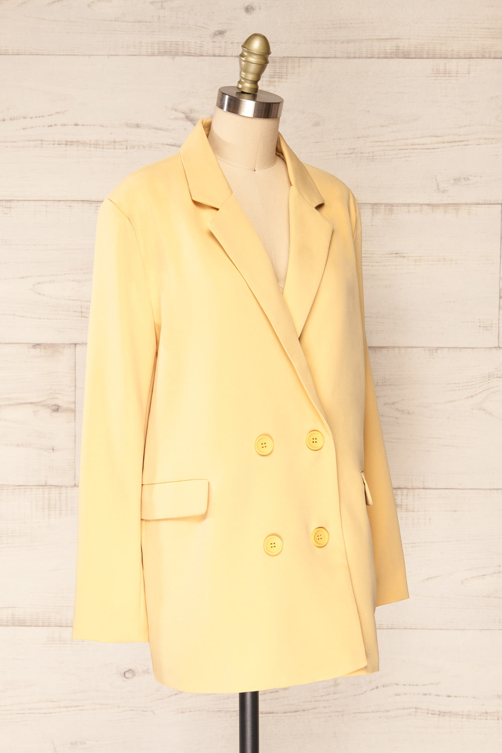 Marousi Yellow Oversized Blazer | La petite garçonne side view